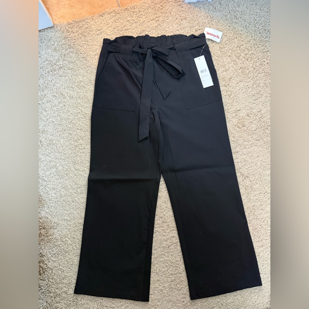 Universal Thread Black Cargo Pants with Tie Waist
